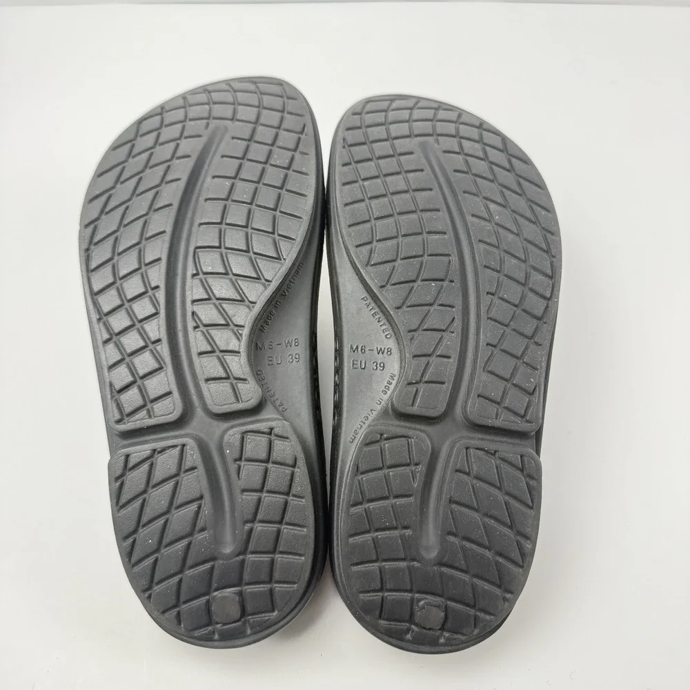 OOFOS OOahh Recovery Slide Sandal Women's Size 8 Black Comfort Sandals
